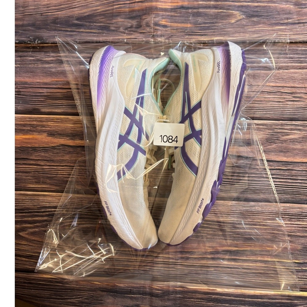 ASICS GT-2000 12 Running Shoes Womens Size 9.5 Cream Violet 1012B616 Lace Up - Picture 15 of 15
